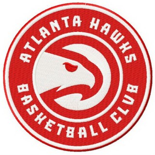 Atlanta Hawks basketball club logo embroidery design - Embroidery Design