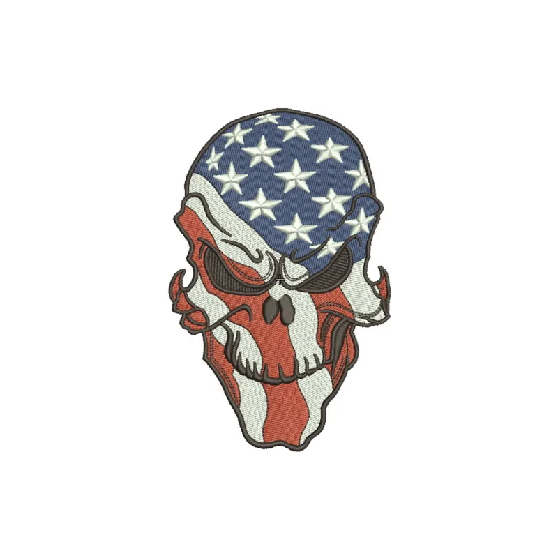 Embroidery design featuring the phrase 'Live Free or Die' in a patriotic style, ideal for Independence Day projects.