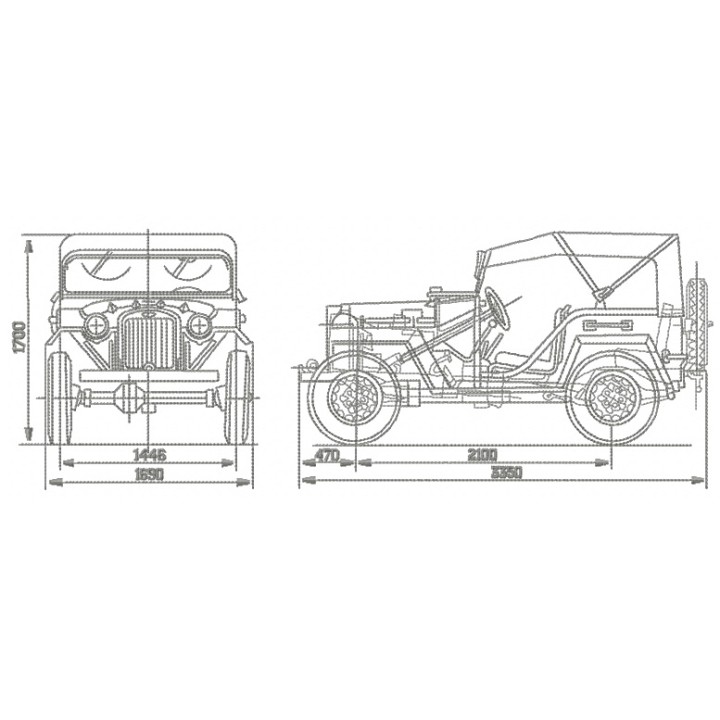 Plan of old car embroidery design - Embroidery Design