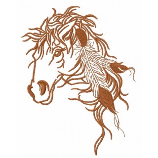 Native American's horse 2 embroidery design - Embroidery Design