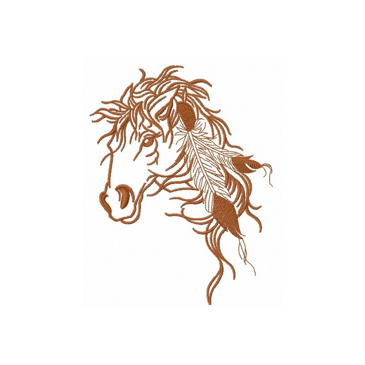 Native American's horse 2 embroidery design - Embroidery Design