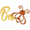 Preview of a simple bee embroidery design featuring a charming bee motif, perfect for various stitching projects.