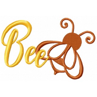 Simple bee embroidery design - Embroidery Design