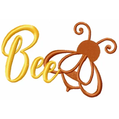 Preview of a simple bee embroidery design featuring a charming bee motif, perfect for various stitching projects.