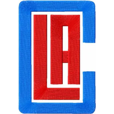 Los Angeles Clippers 2015 embroidery design featuring the team's logo, perfect for sports-themed projects.