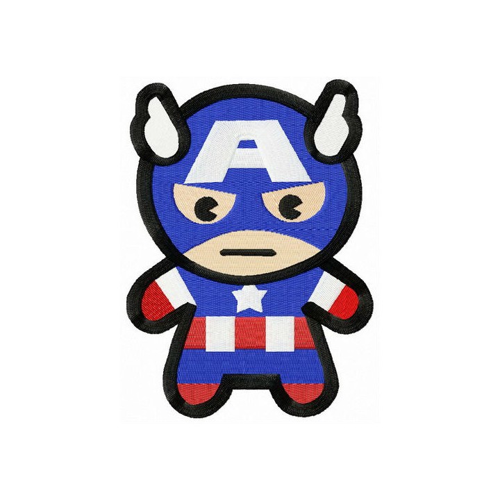 Severe Captain America embroidery design - Embroidery Design