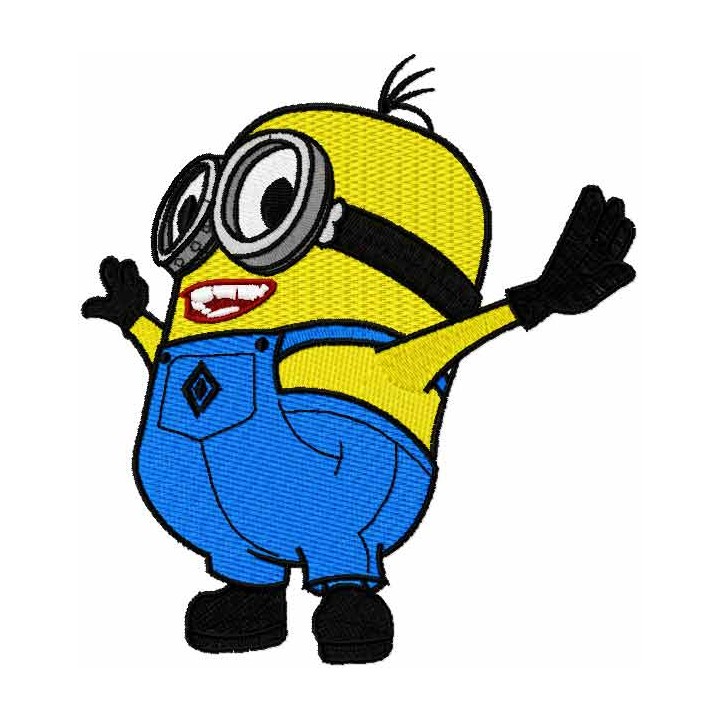 Very happy minion embroidery design - Embroidery Design