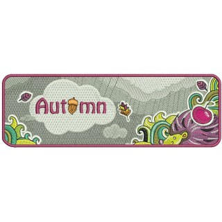 Autumn bookmark embroidery design - Embroidery Design