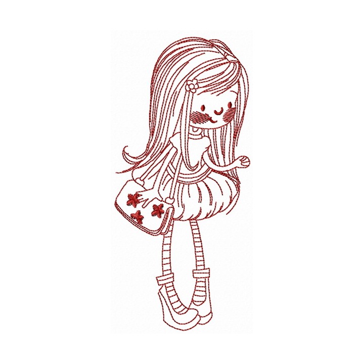 First date one color embroidery design - Embroidery Design