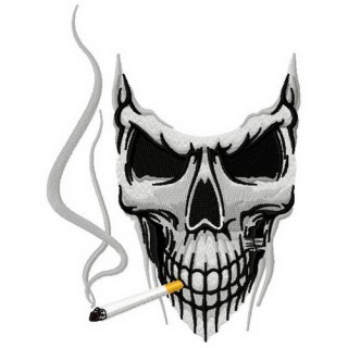 Disgusting skull embroidery design - Embroidery Design
