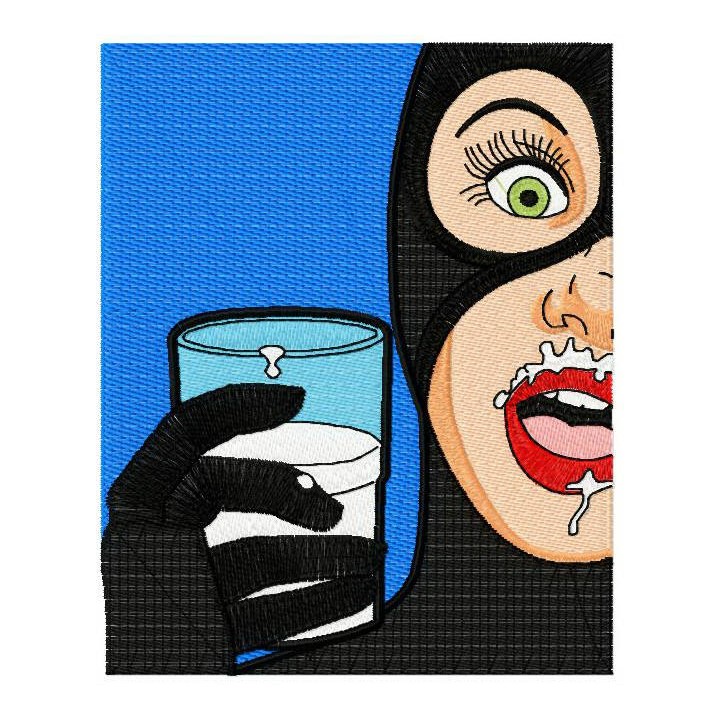 Wow! Milk! embroidery design - Embroidery Design