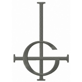 Ghost BC Grucifix Symbol Band embroidery design - Embroidery Design