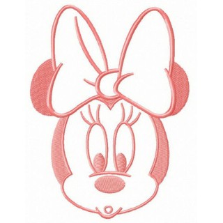 Minnie amused muzzle embroidery design - Embroidery Design