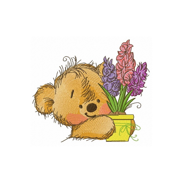 Teddy Bear is preparing for the holiday 3 embroidery design - Embroidery Design