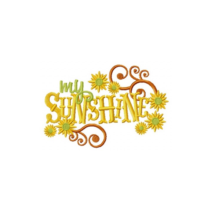My sunshine embroidery design - Embroidery Design