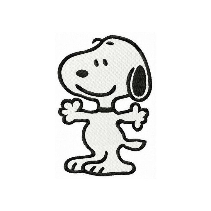Snoopy let's hug embroidery design - Embroidery Design