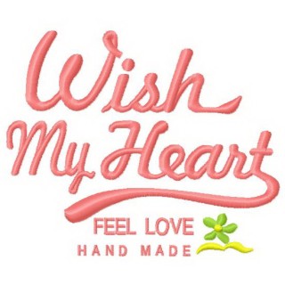 Wish my heart feel love embroidery design - Embroidery Design