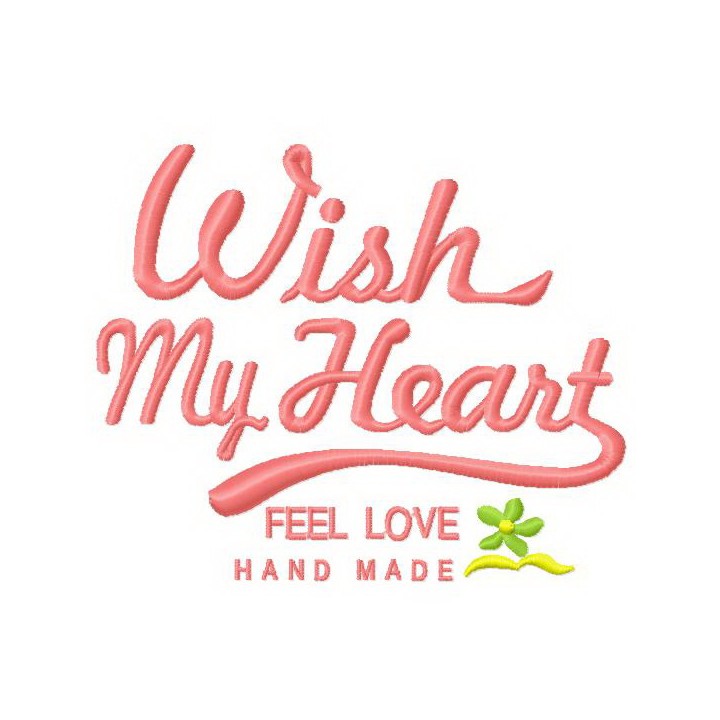 Wish my heart feel love embroidery design - Embroidery Design