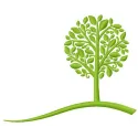 Green tree embroidery design showcasing summer motifs, perfect for t-shirts and tote bags.