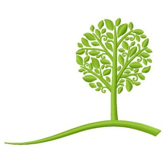 Green tree embroidery design - Embroidery Design
