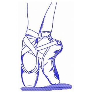 Pointe work one color embroidery design - Embroidery Design
