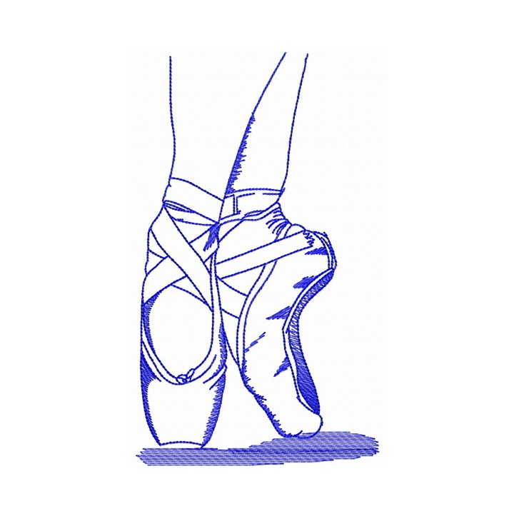 Pointe work one color embroidery design - Embroidery Design