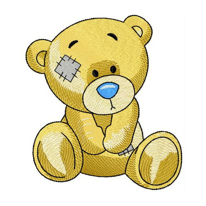 Blue nose teddy embroidery design - Embroidery Design