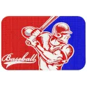 Embroidery design featuring a baseball player in action, perfect for stitching on sports apparel and accessories.
