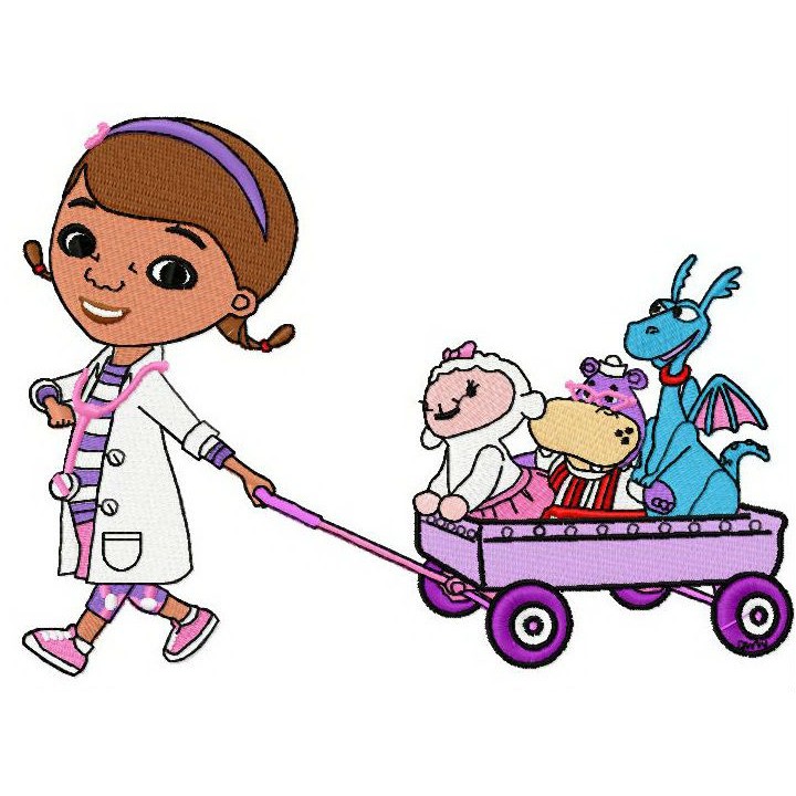 Doc McStuffins and friends embroidery design - Embroidery Design