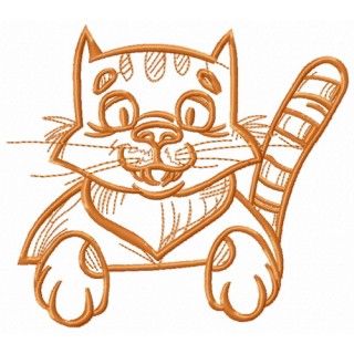Funny pet kitten embroidery design - Embroidery Design