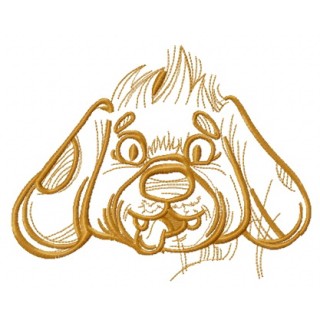 Funny pet puppy embroidery design - Embroidery Design