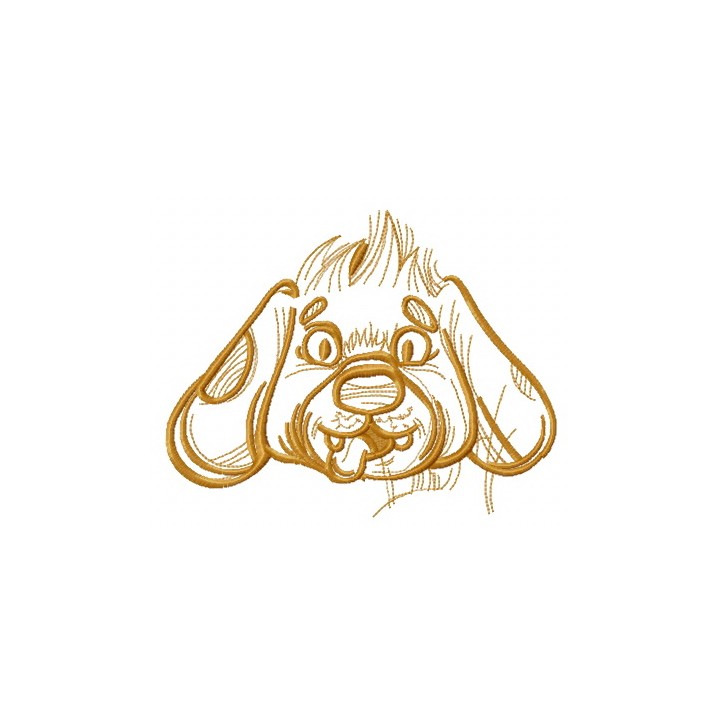 Funny pet puppy embroidery design - Embroidery Design