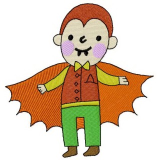 Vampire costume embroidery design - Embroidery Design
