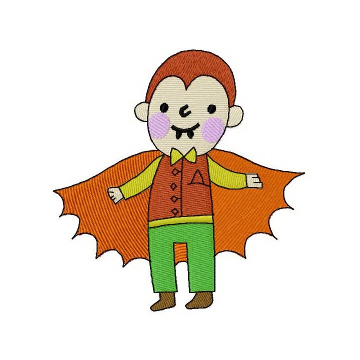 Vampire costume embroidery design - Embroidery Design