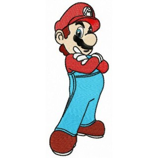 Mario proud of himself embroidery design - Embroidery Design
