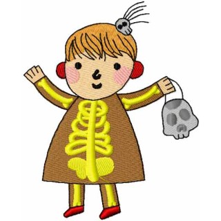 Skeleton costume embroidery design - Embroidery Design