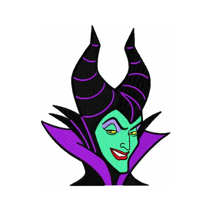 Maleficent 5 embroidery design featuring a detailed depiction of the iconic character from Sleeping Beauty.