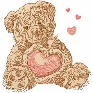 Old teddy toy 11 embroidery design - Embroidery Design