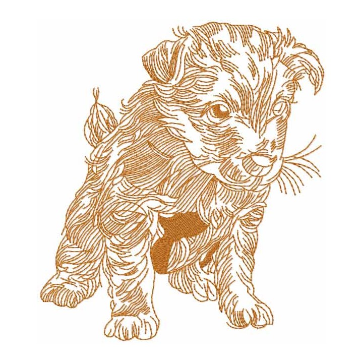 Cute puppy embroidery design - Embroidery Design