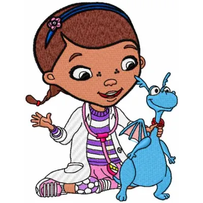 McStuffins and Stuffy 2 embroidery design featuring beloved characters for creative stitching on various items.