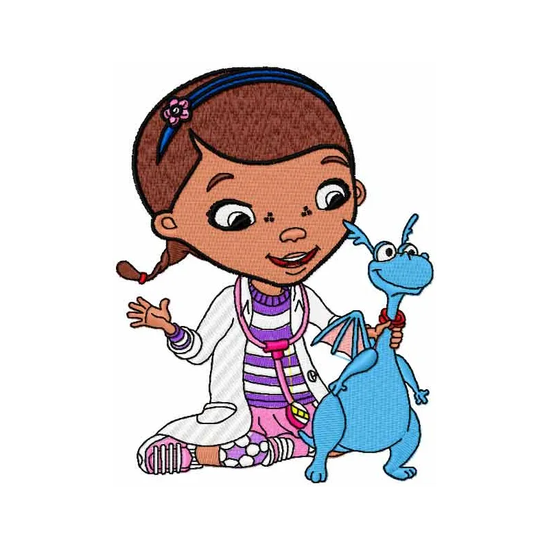 McStuffins and Stuffy 2 embroidery design featuring beloved characters for creative stitching on various items.