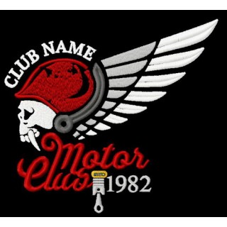 Motor club embroidery design - Embroidery Design