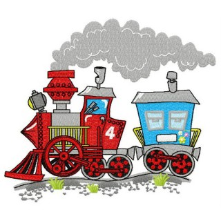 Train ride embroidery design - Embroidery Design