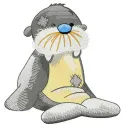 Preview of the Blubber embroidery design featuring adorable sea life motifs, perfect for stitching on various fabrics.