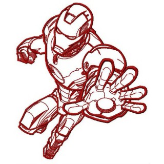 Iron Man STOP embroidery design - Embroidery Design