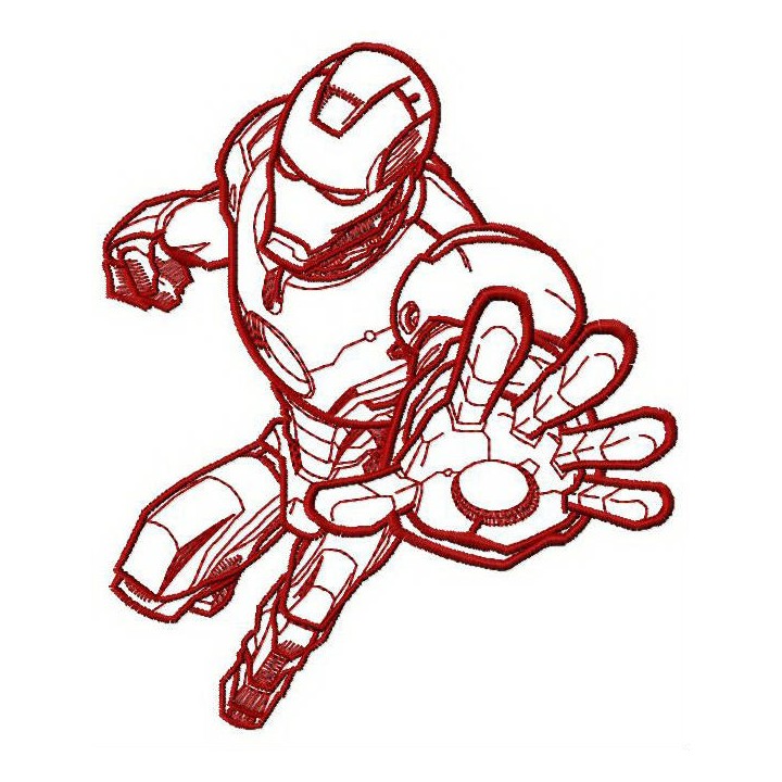 Iron Man STOP embroidery design - Embroidery Design