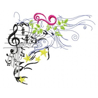 Melody embroidery design - Embroidery Design