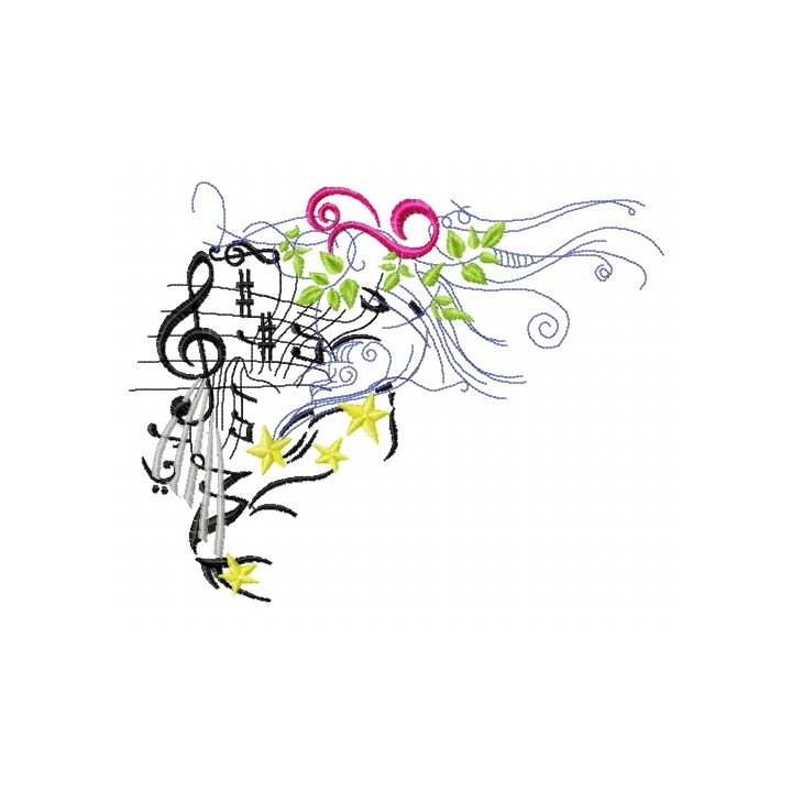 Melody embroidery design - Embroidery Design