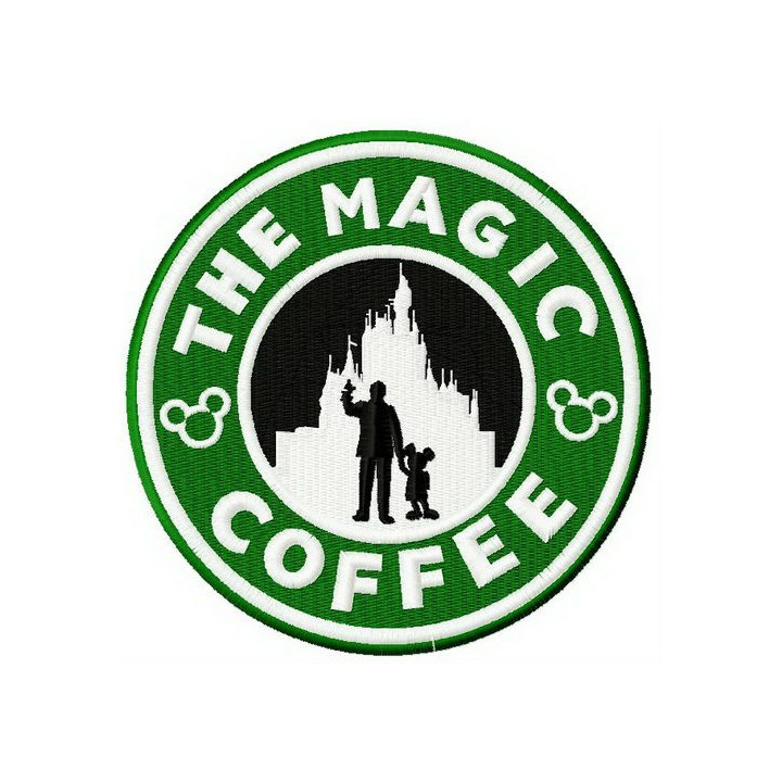 The magic coffee embroidery design - Embroidery Design
