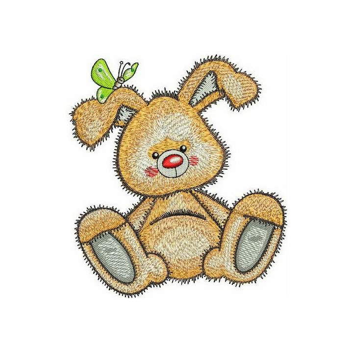 Cute bunny toy embroidery design - Embroidery Design